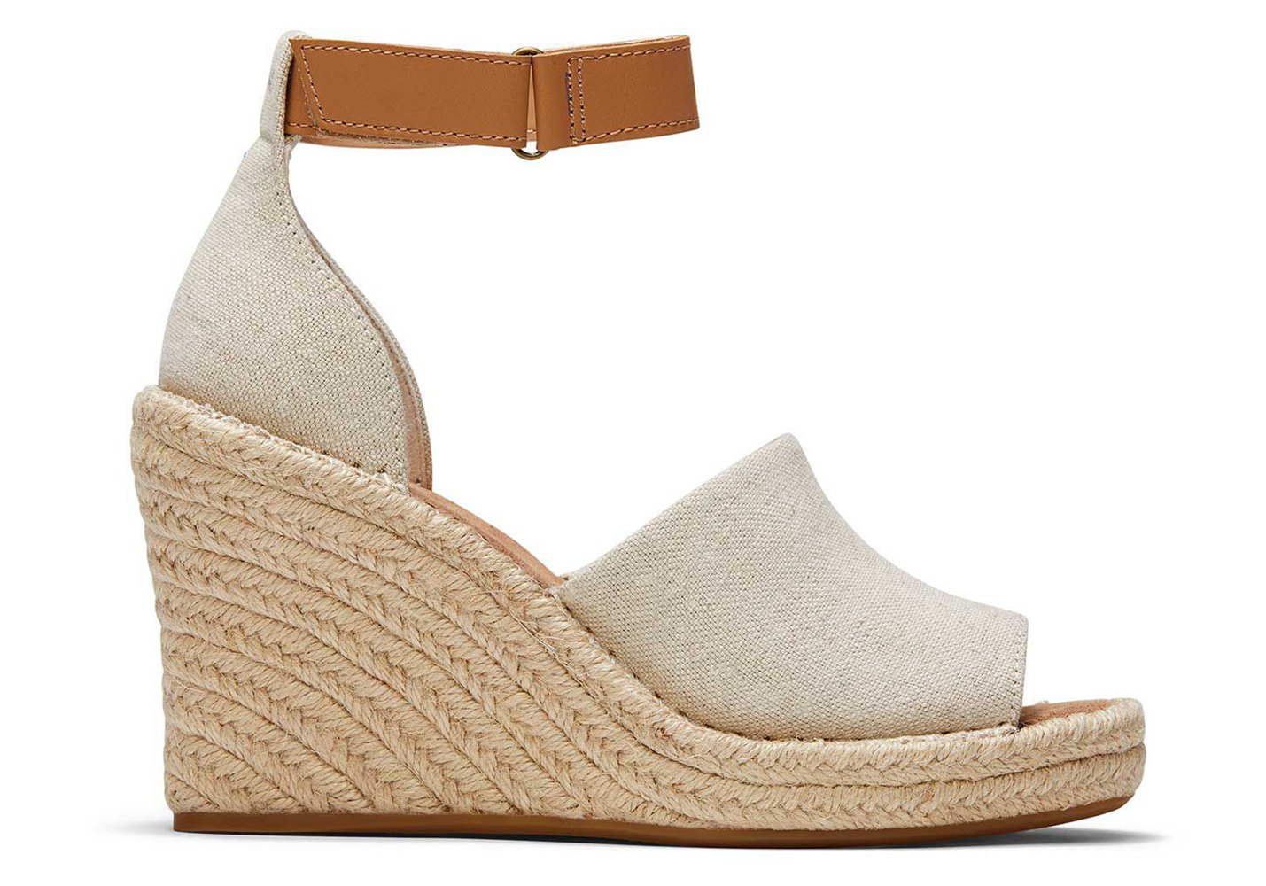 Toms Wedge Damskie Białe - Marisol Heel - 05FHQDBZU